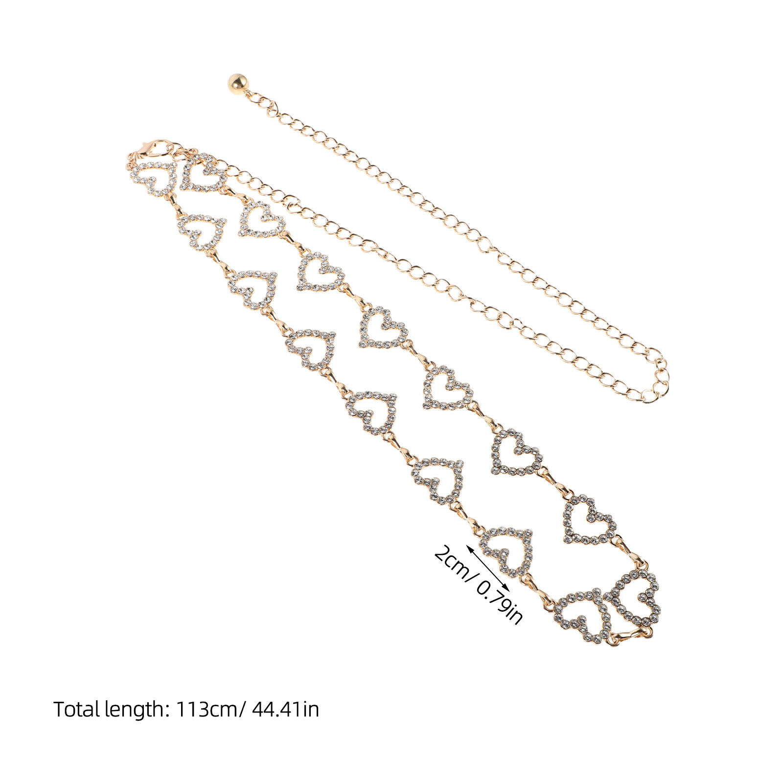 長さ調節可能なウエストチェーン、ラインストーン付きメタルベル - Body Jewelry のレビューと価格