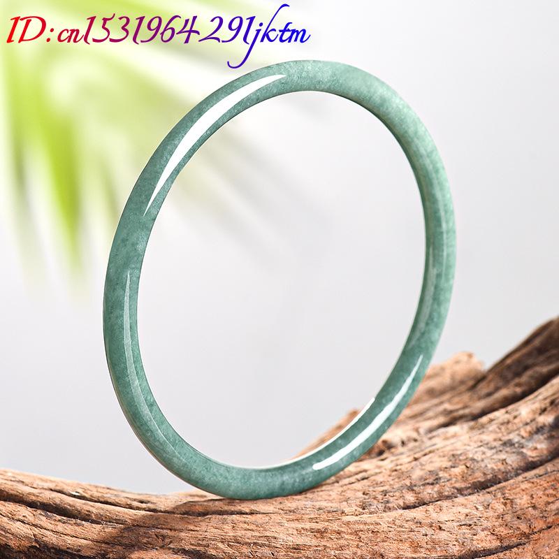 天然ビルマ翡翠ブレスレットバングル 本翡翠 デザイナーアクセ - Bracelets のレビューと価格