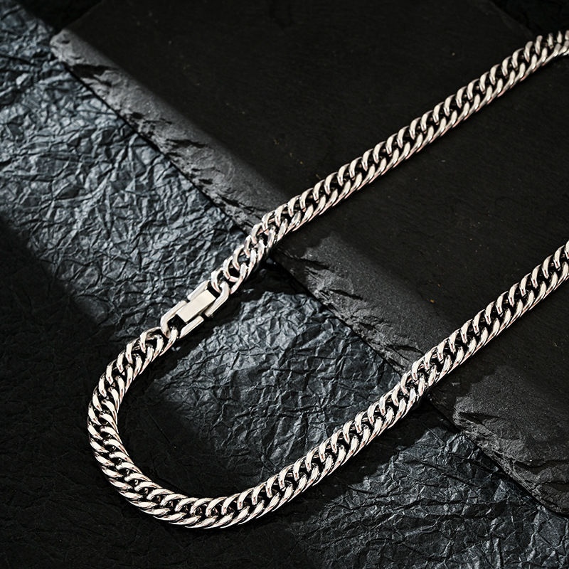 男性と女性のためのステンレス鋼のターバンネックレス,ヒップホ - Cuban Link Chain 12Mm のレビューと価格