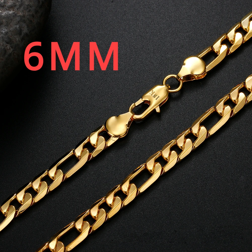 925 スターリングシルバー 18K ゴールドネックレス 6 - 925 Sterling Silver Chain Necklace Men のレビューと価格