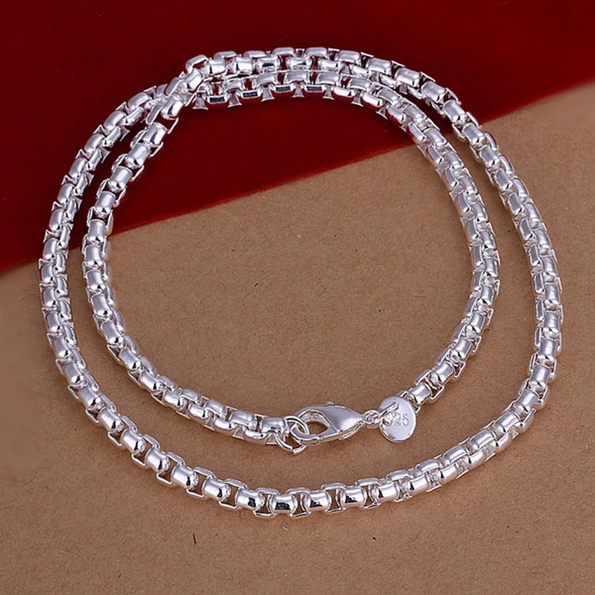 45-60 センチメートル 925 スターリングシルバーネッ - 925 Sterling Silver Chain Necklace Men のレビューと価格