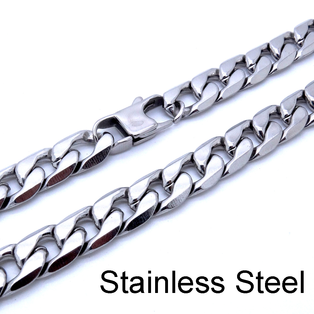 男性用ステンレススチールネックレス,カスタマイズ可能な長さの - Cuban Link Chain 12Mm のレビューと価格
