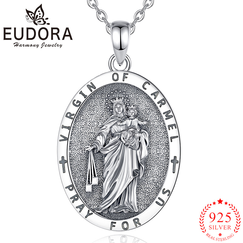 Eudora 925 スターリングシルバーバージンカーメルネ - 925 Sterling Silver Chain Necklace Men のレビューと価格