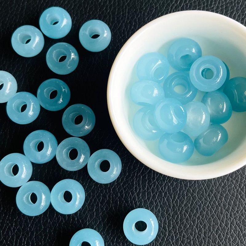 10個入り 天然の海藍色の宝石ビーズ 大穴タイプ DIYブレ - Earrings のレビューと価格