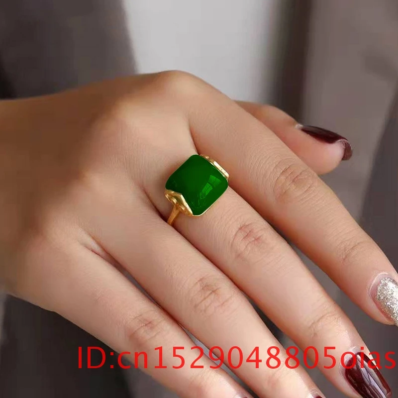 天然和田翡翠リング ファッションジュエリー 幸運のカルセドニ - Rings のレビューと価格