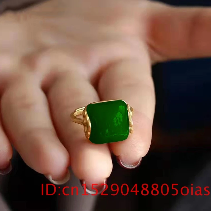 天然和田翡翠リング ファッションジュエリー 幸運のカルセドニ - Rings のレビューと価格