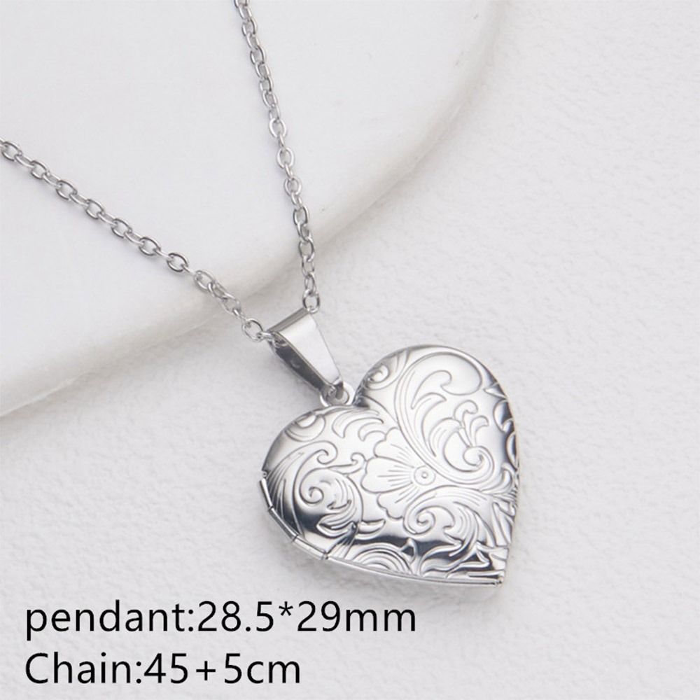 写真と写真が付いているdiyネックレスは、花がハートの形をし - Heart Locket Necklace Photo のレビューと価格